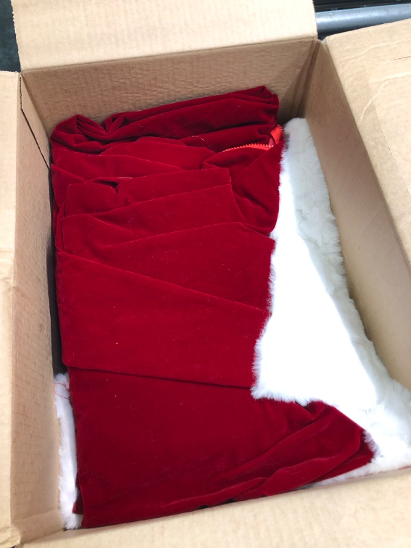 Photo 1 of Jaaytct Santa Claus Costume for Men Santa Suit Set Xmas Santa Outfits for Adult Men Deluxe Christmas Sant Costume 10pcs Wine Large