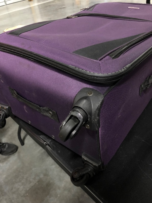 Photo 3 of *** MISSING THE 25INCH LUGGAGE                                                                                                                                       
U.S. Traveler Anzio Softside Expandable Spinner Luggage, Burgundy, 3-Piece Set (22/26/30)
