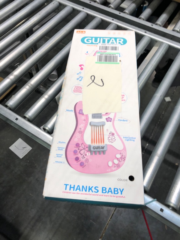 Photo 2 of M SANMERSEN Kids Guitar for Girls Music Toys Guitar for Kids Toddler Electric Guitar with Strap Kids Pink Guitar Musical Instrument Toys for 3 4 5 Year Old Girls Gifts No String Pink