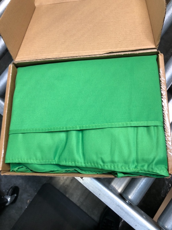 Photo 2 of 10 X 7 FT Green Screen Backdrop for Photography, Chromakey Virtual GreenScreen Background Sheet for Zoom Meeting, Cloth Fabric Curtain with 4 Clamps for YouTube Video Studio Calls Streaming Gaming VR 7 X 10 FT Green