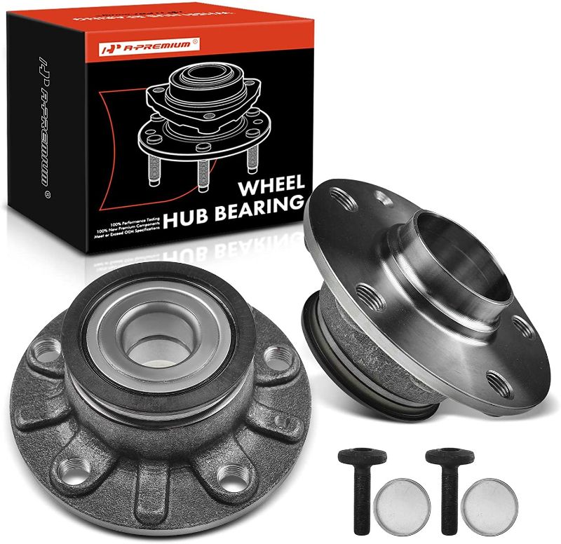 Photo 1 of A-Premium Wheel Hub and Bearing Assembly Compatible with Audi A3 2006-2019 Volkswagen Beetle 2012-2014 Golf GTI Jetta 2012-2014 Rabbit Rear Left and Right 2-PC Set
