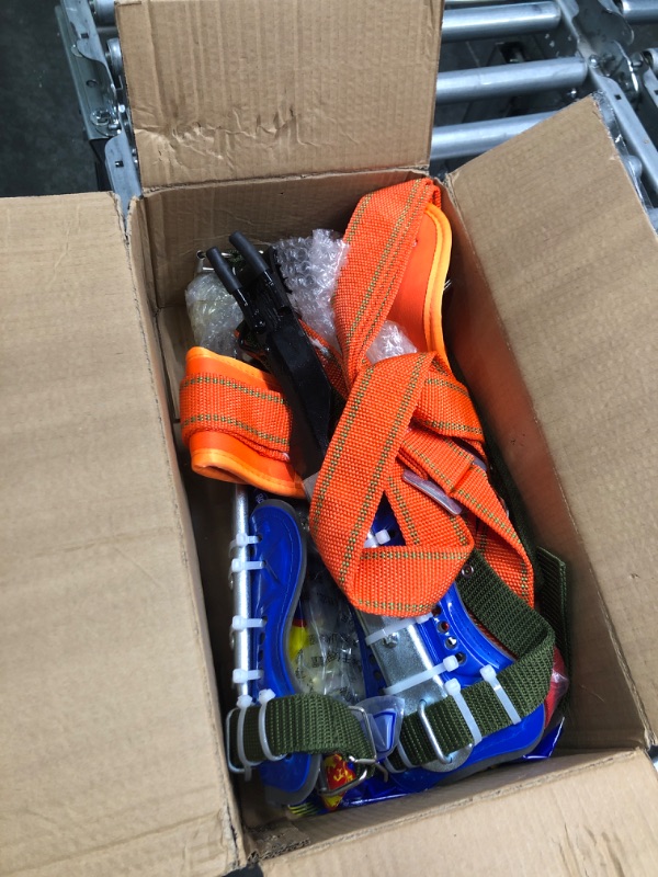 Photo 1 of CIZALTP Tree Climbing Spikes Set, 1 Pair Adjustable 304 Stainless Steel Tree Pole Climbing Shoes Tool with Non-Slip Pedal for Logging, Hunting Observation, Fruit Picking, Jungle Survival.

