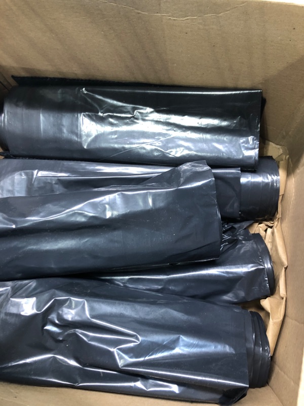 Photo 3 of 3 Mil 42 Gallon Contractor Garbage Bags - Heavy Duty Black Trash Bags with Ties for Trash, Storage, Yard Work, 33 x 48 Super Thick Plastic Construction Grade Plastic Bags - by Tougher Goods (50)