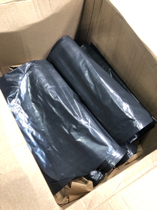 Photo 2 of 3 Mil 42 Gallon Contractor Garbage Bags - Heavy Duty Black Trash Bags with Ties for Trash, Storage, Yard Work, 33 x 48 Super Thick Plastic Construction Grade Plastic Bags - by Tougher Goods (50)