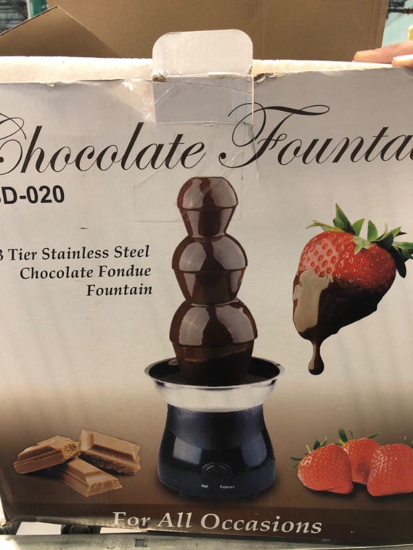Photo 1 of 3 TIER STAINLESS CHOCLATE FOUNTAIN FONDUE