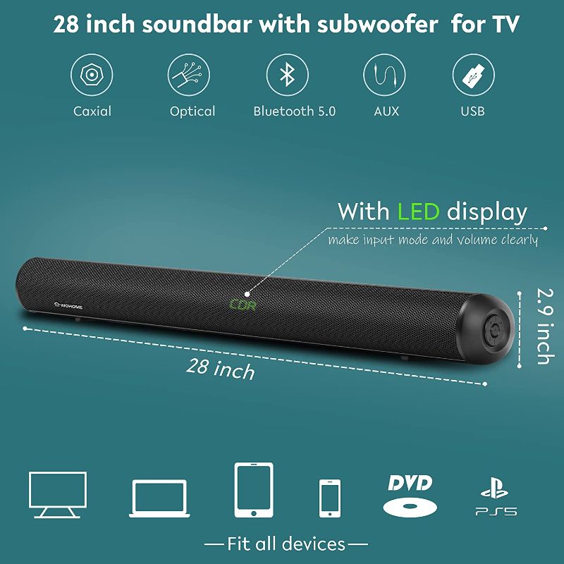 Photo 1 of Wohome 2.1 Sound Bar for TV