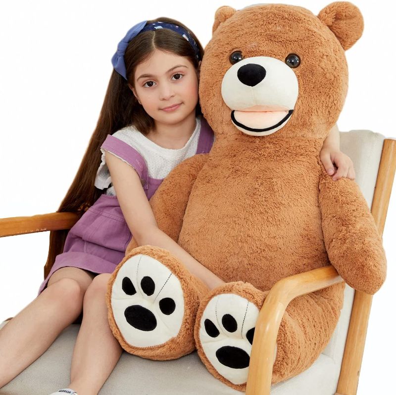 Photo 1 of COICCEZA Giant Teddy Bear Stuffed Animal Toys Brown Big Teddy Bear Large Plush Toy Gift