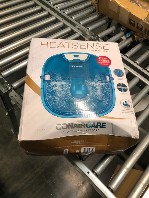 Photo 4 of Conair HEAT SENSE Pedicure Foot Spa Bath with Massaging Foot Rollers, Soothing Bubbles, Pumice and Nail Brush, and Foot Bath Massager with Heat