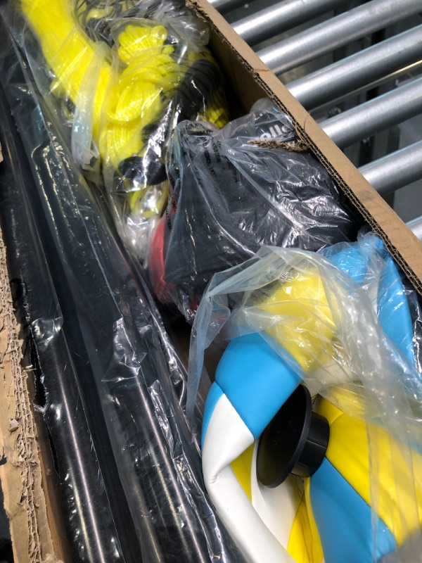 Photo 1 of Zdgao Outdoor Portable Volleyball Net System - Adjustable Height Poles with Soft Volleyball Ball, Pump, Hammer, Boundary Line, and Carry Bag for Backyard, Beach, Lawn Fluorescent Green