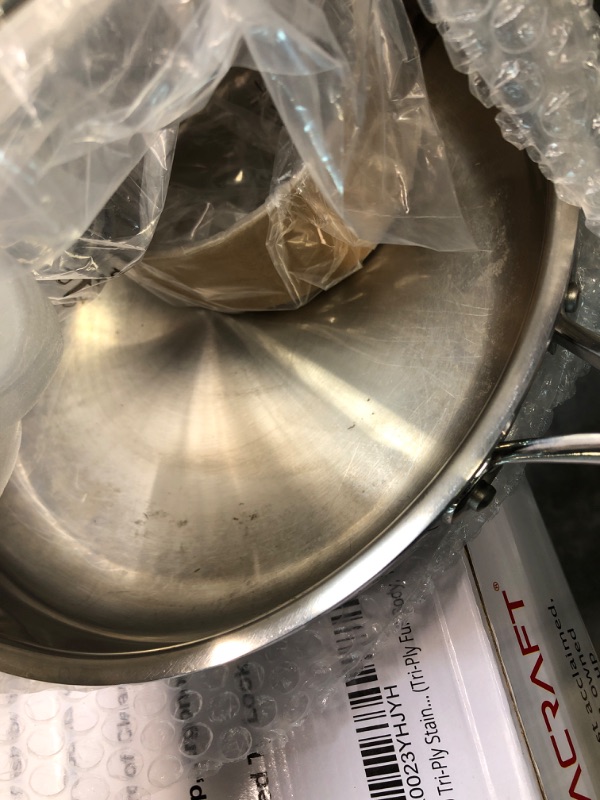 Photo 1 of AVACRAFT 10 Inch Tri-Ply Stainless Steel Frying Pan with Lid, Side Spouts, Induction Pan, Versatile Stainless Steel Skillet, Fry Pan in our Pots and Pans, Cooking Pan (Tri-Ply Stainless steel,10 Inch)
