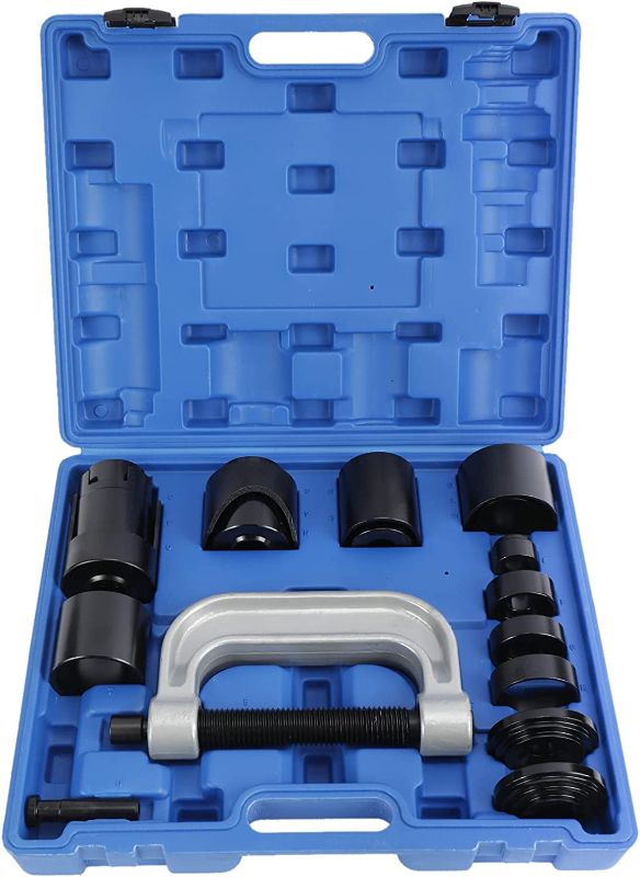 Photo 1 of 8MILELAKE Master Ball Joint Press Kit, 21pcs Universal Ball Joint Repair Remover Installer Adapter Tool Kit, Upper and Lower Ball Joint Service Tool Kit with C-Press