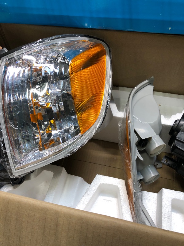 Photo 3 of AUTOSAVER88 LED Headlight Assembly Compatible with 2005 2006 Tundra SR5/Limited(Double Cab Only), 2005 2006 2007 Sequoia Chrome Housing Clear Corner Lamps(Not suitable for Regular/Assess Cab)