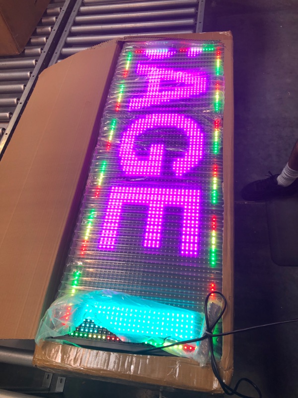 Photo 2 of NEW SMD LED SIGN 39" X 14" BRIGHT LED SCROLLING MESSAGE DISPLAY/PROGRAMMABLE BUSINESS ADVERTISING TOOLS 39"x14"
