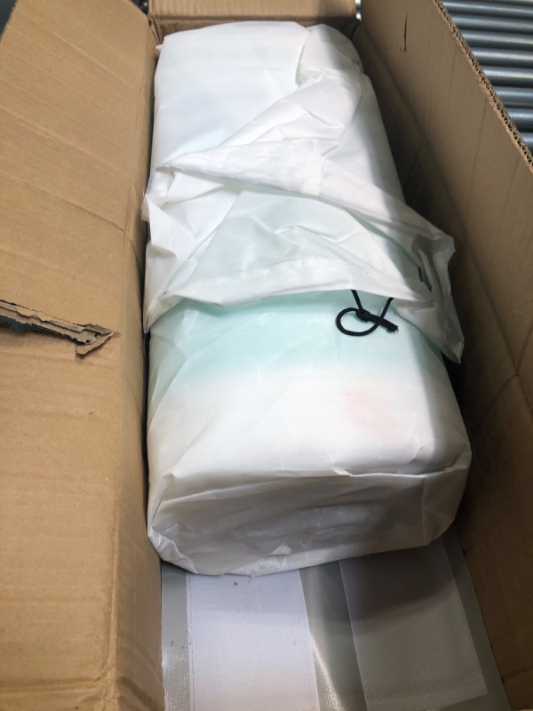 Photo 1 of XUNLONG Air Mat Tumble Track 4/8 inchs Thickness Inflatable Gymnastics Training Mat 10ft/13ft/16ft/20ft with Electric Air Pump for Cheerleading/Training/Water Fun/Park/Home use Gray+Green 10ft×3.3ft×4in?3×1×0.1m)