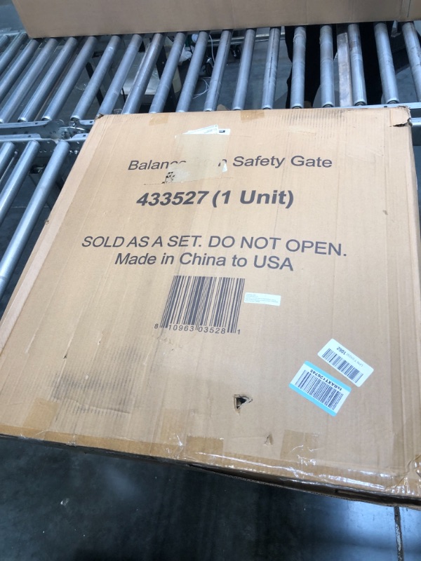 Photo 1 of BalanceFrom Easy Walk-Thru Safety Gate for Doorways and Stairways with Auto-Close/Hold-Open Features, Multiple Sizes, White 43.3 - 52.7 Cool White