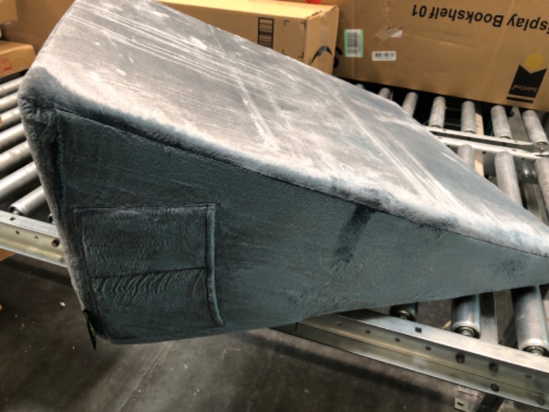 Photo 1 of HomeMate Bed Wedge Pillow - 12" Support Wedge Pillow for Sleeping After Surgery, Triangle Foam Wedge Pillow for Acid Reflux Gerd Snoring,Back Support & Leg Incline Pillow for Bed with Washable Cover
