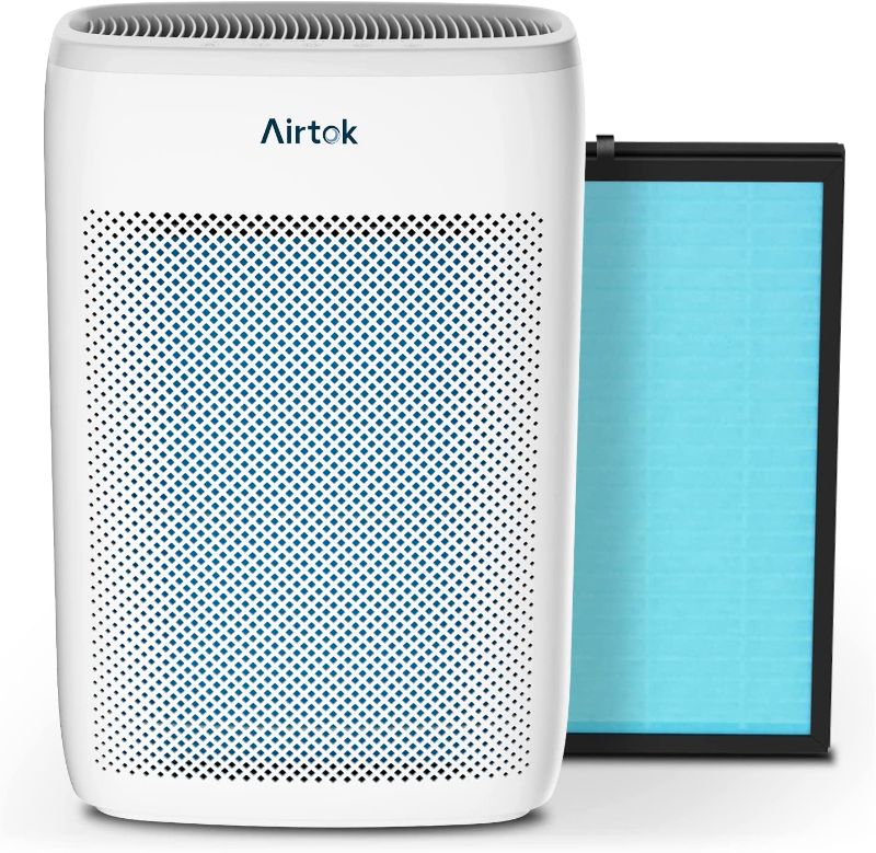 Photo 1 of AIRTOK Hepa Air Purifier for Large Room and Bedroom up to 1100ft² H13 True Filter, Ozone Free Air Cleaner for Smokers, Pet, Remove 99.99% Allergens, Dust, Odor, Smoke, Pollen (CA Available).
