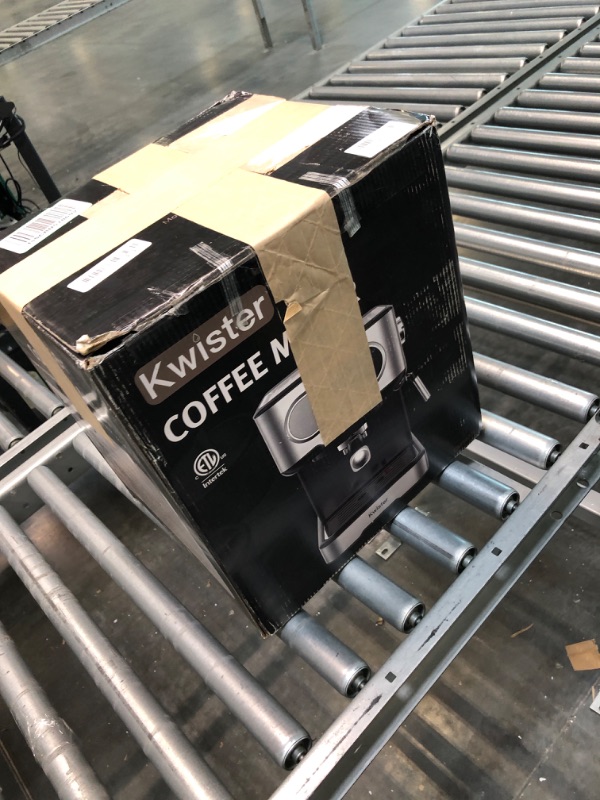 Photo 4 of Kwister Espresso Machine 15 Bar, Espresso and Cappuccino Machine with Milk Frother, Espresso Maker with Steamer, Digital Touch Screen Coffee Machine with 50 oz Water Tank Stainless steel Blk