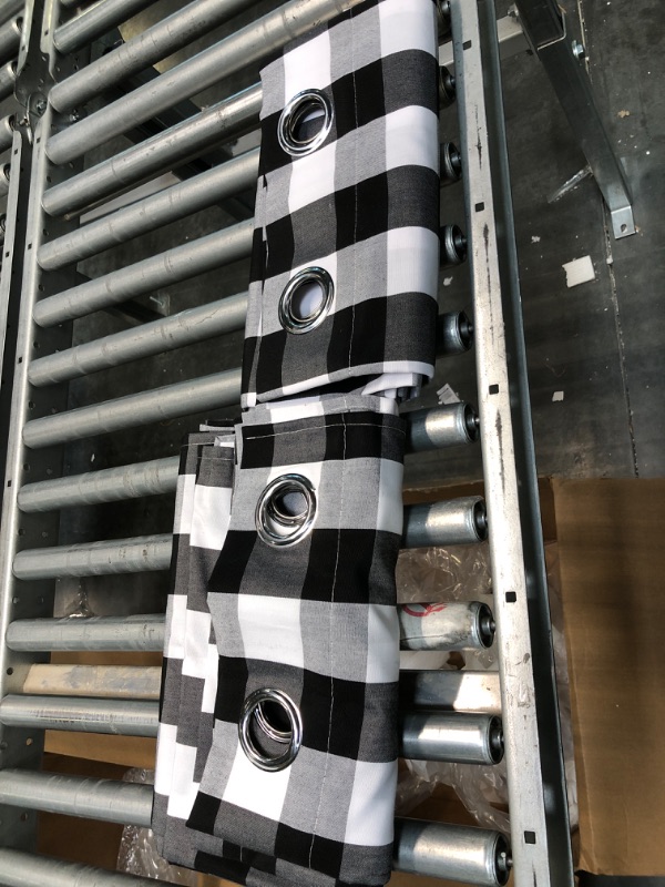 Photo 1 of Curtains for Bedroom 108",Room Darkening Drapes ,Curtains for Living Room,Farmhouse Curtain,Black White Plaid Curtains,Ghingham Cotton Curtains, 2 Panels Curtain,Grommet Tab Top Curtains,Set of 2
