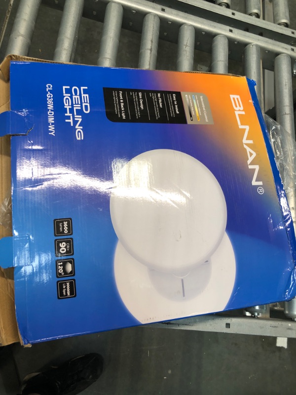 Photo 1 of BLNAN LED Flush Mount Ceiling Light with Remote Control, 15.4 Inch 36W 3000K-6500K Dimmable Ultra Thin Low Profile Wired Ceiling Lamp with Night Light for Living Room Bedroom Kitchen