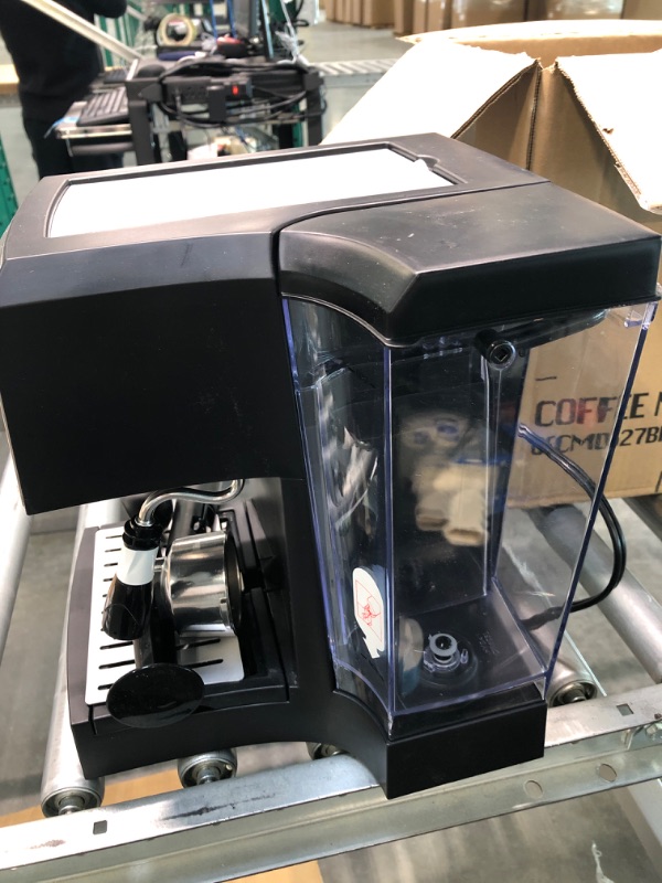 Photo 2 of Gevi Espresso Machines 15 Bar Fast Heating Cappuccino Coffee Maker with Foaming Milk Frother Wand for Espresso, Latte Machiato, 1.25L Removable Water Tank, Double Temperature Control System, 1350W Silver Espresso Machine