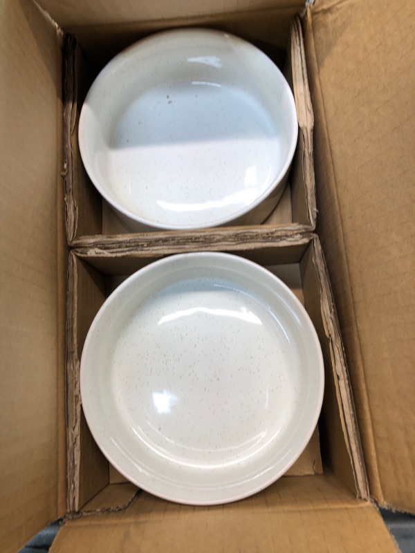 Photo 1 of Famiware Plates and Bowls Set, 12 Pieces Dinnerware Sets, Dishes Set for 4, Cinnamon Brown