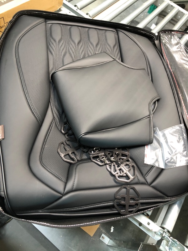 Photo 1 of Tundra Car Seat Covers Front Pair, Waterproof Bucket Seat Covers, Truck Pickup Interior Accessories Compatible with 2007-2021 Toyota Tundra CrewMax Double Cab All Cab(FrontPair, Black) Black FrontPair