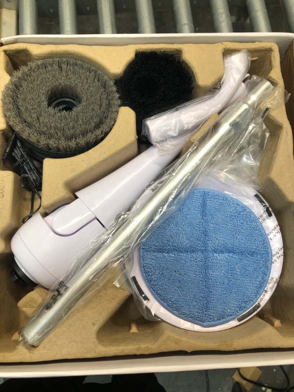 Photo 2 of Electric Spin Scrubber Cordless Power Scrubber with Extension Handle & 5 Cleaner Brushes for Bathroom Tub Tile Kitchen Floor Grout Pool