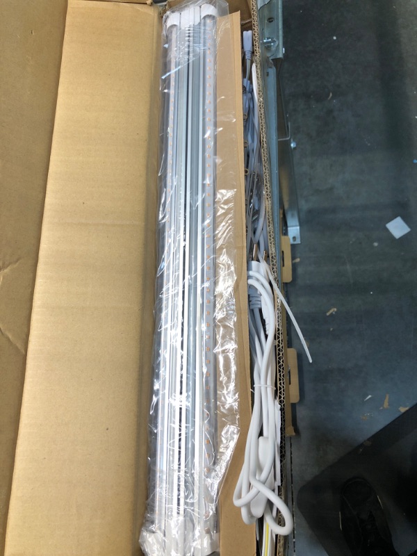 Photo 1 of Barrina Grow Light, 144W(6 x 24W, 800W Equivalent), 2ft T8, Super Bright, Full Spectrum Sunlight Plant Light, LED Grow Light Strips, Grow Light Bulbs for Indoor Plants, Greenhouse, 6-Pack
