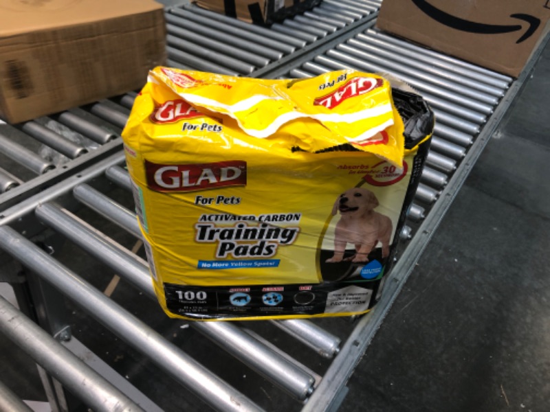 Photo 1 of Glad for Pets Black Charcoal Puppy Pads 23" x 23" | Puppy Potty Training Pads That ABSORB & NEUTRALIZE Urine Instantly | New & Improved Quality Puppy Pee Pads, 100 count Regular - 23" x 23" 100 Count
