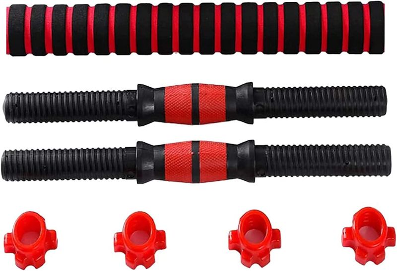 Photo 1 of Dumbbell Bars Adjustable Dumbbell Weight Set Barbell Lifting - 2 x 15.74in Bars and 1 x 15.74in Connecting Rods for Gym Home
with weights