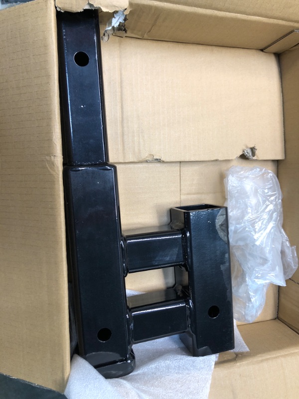 Photo 1 of VNN Dual Receiver Hitch Extender, Extends 12-1/2", 5-1/2-In Rise, Trailer Hitch Riser Extension Fits 2-Inch Receiver, Double Hitch Receiver Extension GTW 8,000 lbs & GTW 4,000 lbs