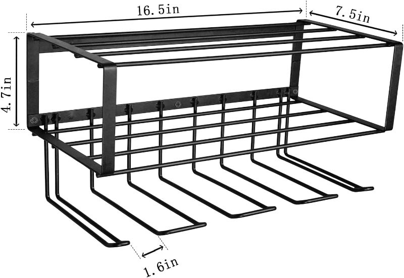 Photo 1 of WMK Power Tool Organizer, Heavy Duty Metal Floating Tool Shelf, Garage Tool Organizers and Storage, Power Tool Drill Holder Wall Mount, Utility Storage Rack for Cordless Drill
