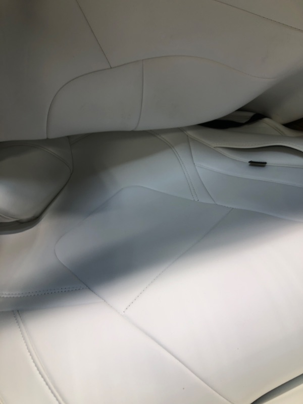 Photo 4 of Maysoo Tesla Seat Covers Model Y White Car Seat Covers(White-Organosilicon,Model Y(Full Set)) White Organosilicon model Y(full set)