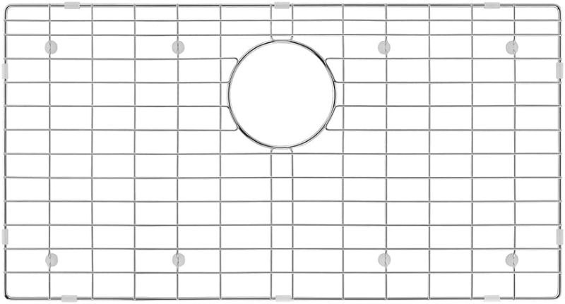 Photo 1 of CIPOTAL 29.3 in. x 16.3 in. Rear Drain Kitchen Sink Bottom Grid with Supersoft Silicone Feet in 304 Grade Stainless Steel
