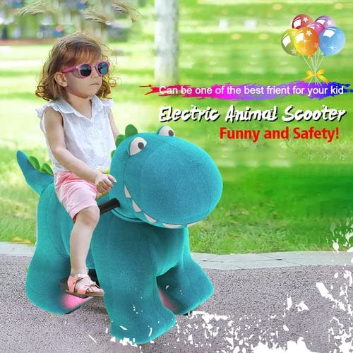Photo 1 of 
HOVER HEART Electric Animal Ride On Toy, 6V Powered Dinosaur Ride-on with Wheels, Led Lights, Safety Belt, A Great Gift Choice for Kid