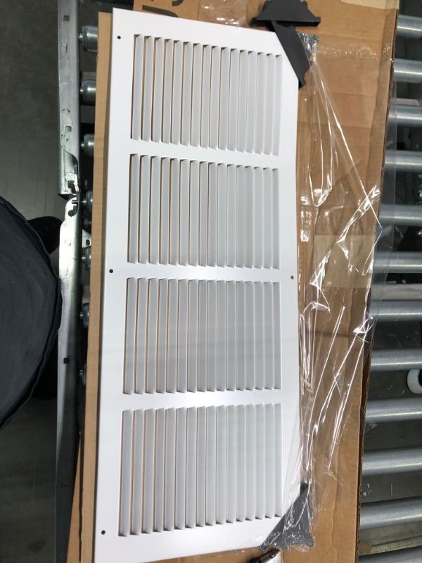 Photo 2 of 24"W x 10"H [Duct Opening Size] Steel Return Air Grille | Vent Cover 