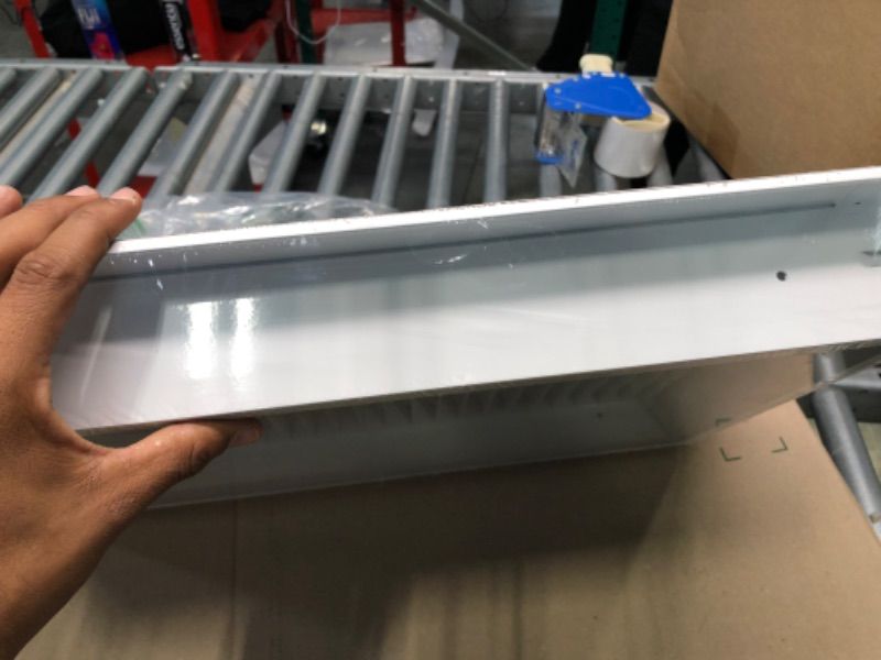 Photo 3 of 12" X 20" Aluminum Return Filter Grille - Easy Airflow - Linear Bar Grilles [Outer Dimensions: 13.75w X 21.75h] 12 X 20