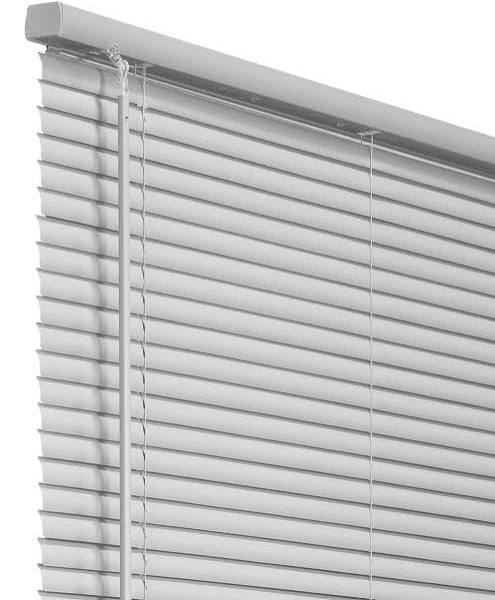 Photo 1 of Chicology Cordless 1-Inch Vinyl Mini Blinds, 24 inch x 48 inch, Gray