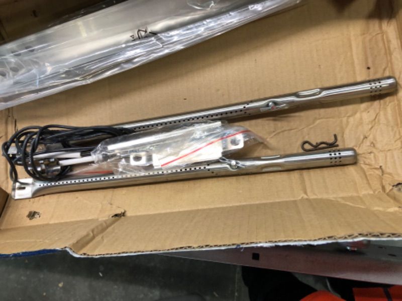 Photo 1 of Uniflasy Grill Replacements for Charbroil Performance 2-Burner 463645015 463633316 463672016 463370719 463336016 463672216 463672419 463672019 Heat Plate Shield Grill Burner Igniter Crossover Tube for Charbroil Performance 2Burner