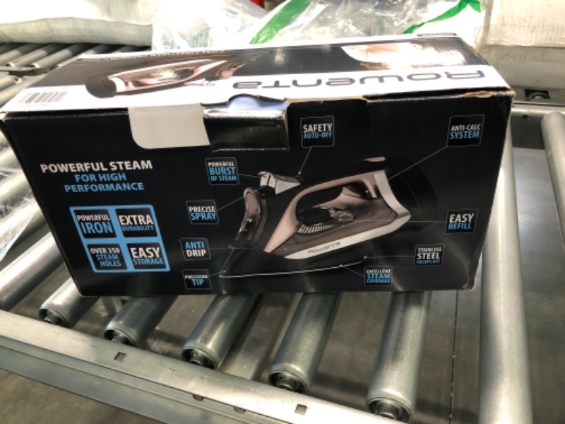 Photo 1 of Rowenta DW2459 Access Steam Iron with Retractable Cord and Stainless Steel Soleplate, Black 1725-Watts with Cordreel
