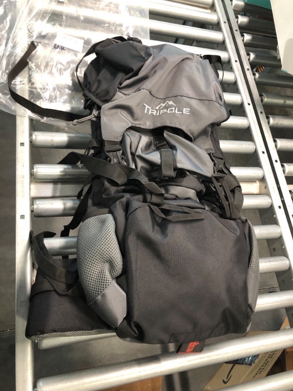 Photo 2 of Tripole Walker 65 Litres Rucksack | Internal Frame With Metal Rod | Rain Cover | Bottom Opening | Laptop Section 65 Litres Black