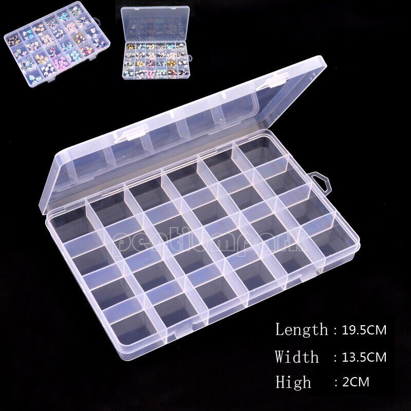 Photo 1 of 24 GRID CLEAR NAILS ORGANIZING BOX 