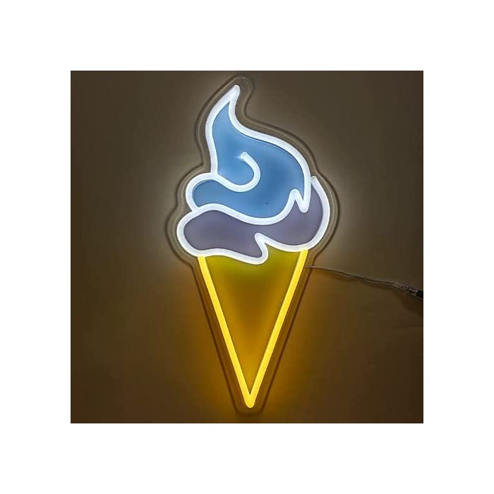 Photo 1 of Custom made outdoor wall advertising electronic plastic acrylic neon sign for ice cream shop
