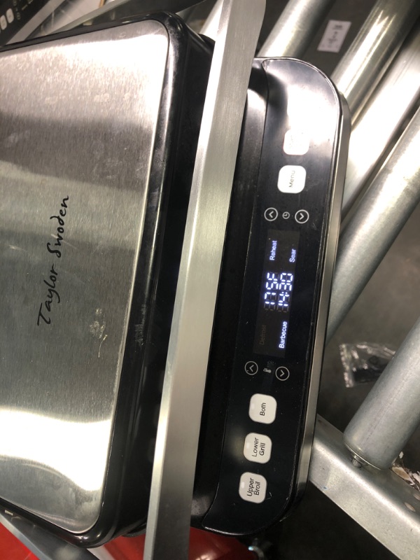 Photo 2 of 10 in 1 Panini Press Sandwich Maker, Taylor Swoden 1600W Electric Indoor Grill with Non-Stick Double Sided Plates, LED Touch Screen, Independent Temperature Control, Opens 180 Degrees, Stainless Steel