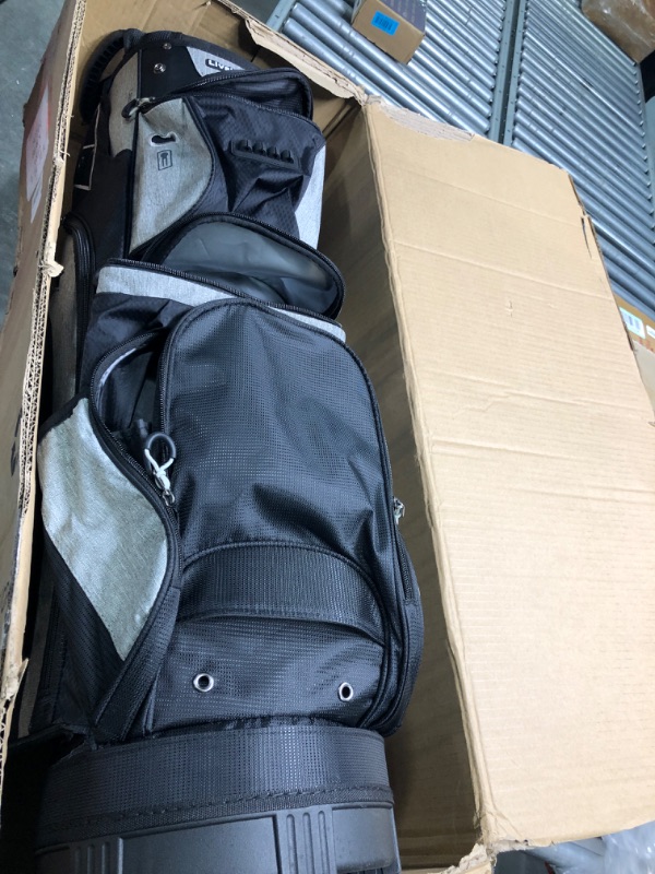 Photo 3 of 14 Way Golf Cart Bag for Push Bag Classy Design Full Length with Cooler, Rain Hood, Putter Well Black
