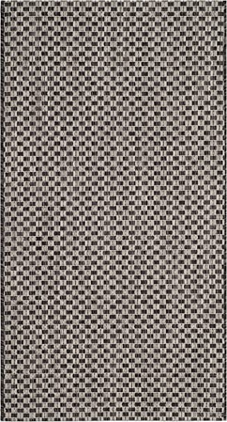 Photo 1 of black and grey rug L95''XW23''