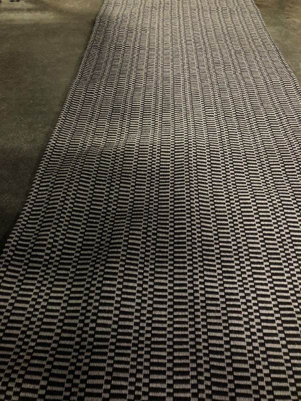 Photo 3 of black and grey rug L95''XW23''