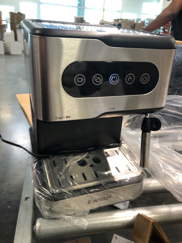 Photo 8 of Kwister Espresso Machine 20 Bar Espresso Coffee Maker Cappuccino Machine with Milk Frother, Coffee Machine with Digital Touch Panel, 50 OZ Removable Water Tank, Stainless Steel
