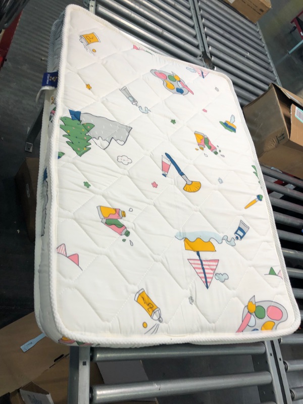 Photo 1 of Vibe bear Pack and Play Mattress Topper 38" x 26" x 3", Breathable and Soft Pack N Play Mattresses Pad, Foam Baby Playpen Mattresses, Firmness Playard Mattress
